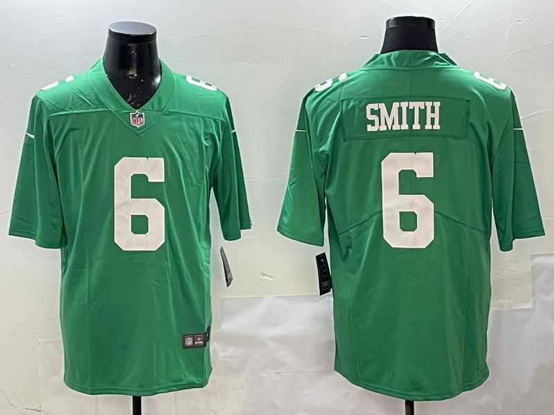 Men Philadelphia Eagles 6 Smith Green 2025 Nike Limited NFL Jersey style 1